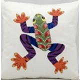 Nourison Outdoor Purple Frog 17"x17" Pillow