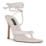 Nine West Terrie 03 Women's Ankle Wrap Dress Sandals, Size: 10, White