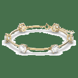 Swarovski Constella bracelet, White, Matte gold-tone plated