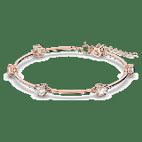 Swarovski Constella bracelet, White, Rose-gold tone plated