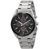 Chronograph Black Dial Stainless Steel Watch