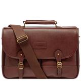 Barbour Men's Leather Briefcase in Dark Brown | END. Clothing