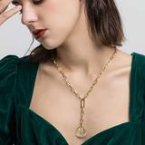 Free People Jewelry | 14k Gold Plated Chain Layered Necklace Figaro Paperclip | Color: Gold | Size: Os