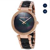 Michael Kors Accessories | Michel Kors Parker Watch Rose Gold | Color: Black/Gold/Tan | Size: Os