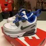 Nike Shoes | Nike Airmax 90 Toggle 4 Toddler Colbot Blue Brey White Euc | Color: Blue/White | Size: 4bb