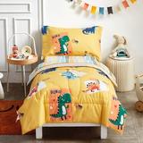 Polar Dinosaur 4 Piece Toddler Bedding Set Polyester in Green | Wayfair POLARa453e6c