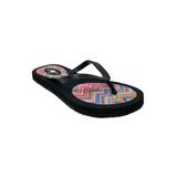 Women's Patterned Insole Flip Flop by GaaHuu in Zigzag (Size SMALL 5-6)