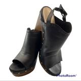 Jessica Simpson Shoes | Jessica Simpson Diane Slingback Peep Toe Heels Size 8 | Color: Black | Size: 8