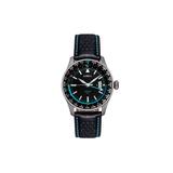 Axwell Leather-Band Watch w/Date Black/Blue AXWAW102-4 Black/Blue One Size AXWAW102-4