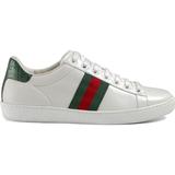 White Ace Leather Sneakers - Green - Gucci Sneakers