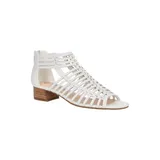Bella-Vita Women's Holden Block Heeled Strappy Sandals, White, 6M