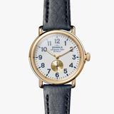 Shinola Men's Watch | White Dial + Navy Leather Strap | The Runwell 41mm