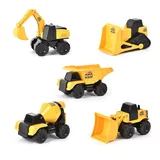 Maxx Action Micro Construction Vehicles Playset, Yellow