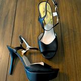 Michael Kors Shoes | Michael Kors Slingback Peep Toe Sandal Heels | Color: Black | Size: 10