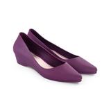 PAOTMBU Women's Rain boots Purple - Purple Point-Toe Waterproof Flat - Women
