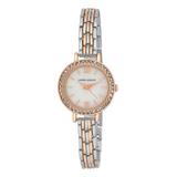 Laura Ashley Women's Watches TT - Crystal & Two-Tone Panther-Chain Bracelet Watch