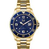 Quartz Blue Dial Gold-tone Watch