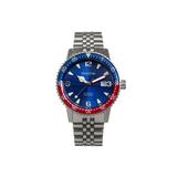 Heritor Automatic Dominic Bracelet Watch w/Date Red/Blue/Blue - Men's HERHR9806