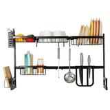 BTY Stainless Steel Adjustable Dish Rack Stainless Steel in Gray, Size 20.5 H x 28.2 W x 11.02 D in | Wayfair PHKS004-wy