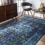 Nuloom Overdyed Vintage Traditional Distressed Area Rug In Blue