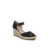 Women's Go For It Espadrille Wedge Sandal by LifeStride in Black (Size 9 1/2 M)