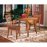 Signature Design by Ashley Drop Leaf Dining Set Wood/Upholstered Chairs in Brown, Size 30.63 H in | Wayfair PKG001914