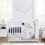 Sweet Jojo Designs 4 Piece Crib Bedding Set Polyester in Blue, Size 36.0 W in | Wayfair Celestial-BU-Crib-4