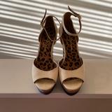 Jessica Simpson Shoes | Jessica Simpson Jp Dollie Wedge Sandal | Color: Blue/Cream | Size: 9