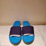 J. Crew Shoes | J. Crew Eva Multicolor Platform Slip-On Slides An883 | Color: Blue/Yellow | Size: 12