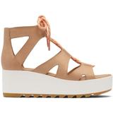 Sorel Cameron Flatform Lace Wedge Sandals Leather - Women's Honest Beige/Gum 17 9 US 1999101-246-9