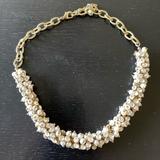 J. Crew Jewelry | J. Crew Pearl And Rhinestone Necklace | Color: Gold/Silver | Size: Os