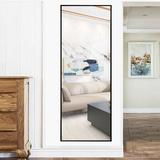 Everly Quinn 65" X 24" Full Length Mirror Floor Mirror Wall-Mounted Mirror w/ Alloy Frame, Gold Metal in Black, Size 64.9 H x 23.6 W in | Wayfair