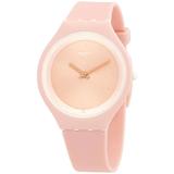 Skinskin Quartz Pink Dial Watch - Pink - Swatch Watches