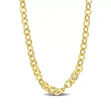 Belk & Co 18K Yellow Gold Plated Sterling Silver Fancy Rolo Chain Necklace