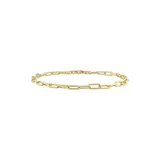 Belk & Co 18K Yellow Gold Plated Sterling Silver 3.5Mm Paperclip Chain Bracelet, 7.5 In