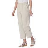 Appleseeds Women's Captiva Button-Pocket Cropped Pants - Grey - 3X - Womens