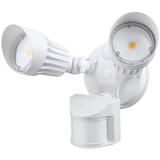 LEONLITE 2-Head LED Security Light, Motion Sensor 150W Equiv, IP65 Dusk to Dawn, 5000K Daylight in White | Wayfair FX-85879