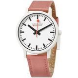 Essence Quartz White Dial Unisex Watch - White - Mondaine Watches