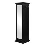 Red Barrel Studio® Kennie 20.5" Wide 4 - Shelf Storage Cabinet Wood in Black, Size 68.0 H x 20.5 W x 20.5 D in | Wayfair