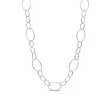 Belk & Co Sterling Silver 13Mm Fancy Oval Link Chain Necklace, White, 30 In