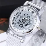 Fashion Watch Women Luxury Stainless Steel Quartz Military Sport Plastic Band Dial Wristwatch
