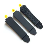 New Black Silicone Rubber watch band 25*17mm For Hublot strap for BIG BANG authentic Watchband logo