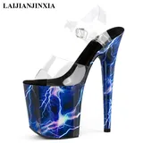 New Peep Toe 20 CM High Heels Style Sexy Pole Dance Shoes Stripper Heels Models Party Show Stage