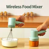 2022 New Wireless Portable Electric Food Mixer Hand Blender 3 Speeds High Power Dough Blender Egg