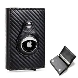 Carbon Fiber Airtag Wallet Men Credit Card Holder For Apple AirTags Tracker Protective Cover With