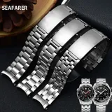 Top Quality 18mm 20mm 22mm Silver 316L Stainless Steel Watch Band For Omega Strap Seamaster