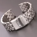 Stainless Steel Watch Strap Bracelet 18mm 20mm 22mm 24mm Women Men Solid Metal Brushed Watch Band