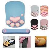 3D Mouse Pad Soft Silicone Cute Cat Paw Mouse Mat Memory Foam Wrist Rests Cushions Mousepad for kids