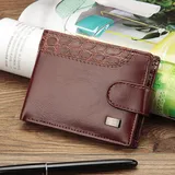 New Brand Trifold Wallet Men Clutch Money Bag Patchwork Leather Men Wallets Short Male Purse with