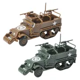 1/72 Half Track Armored Vehicle Toys 4D Assembling Vehicle Plastic Model
